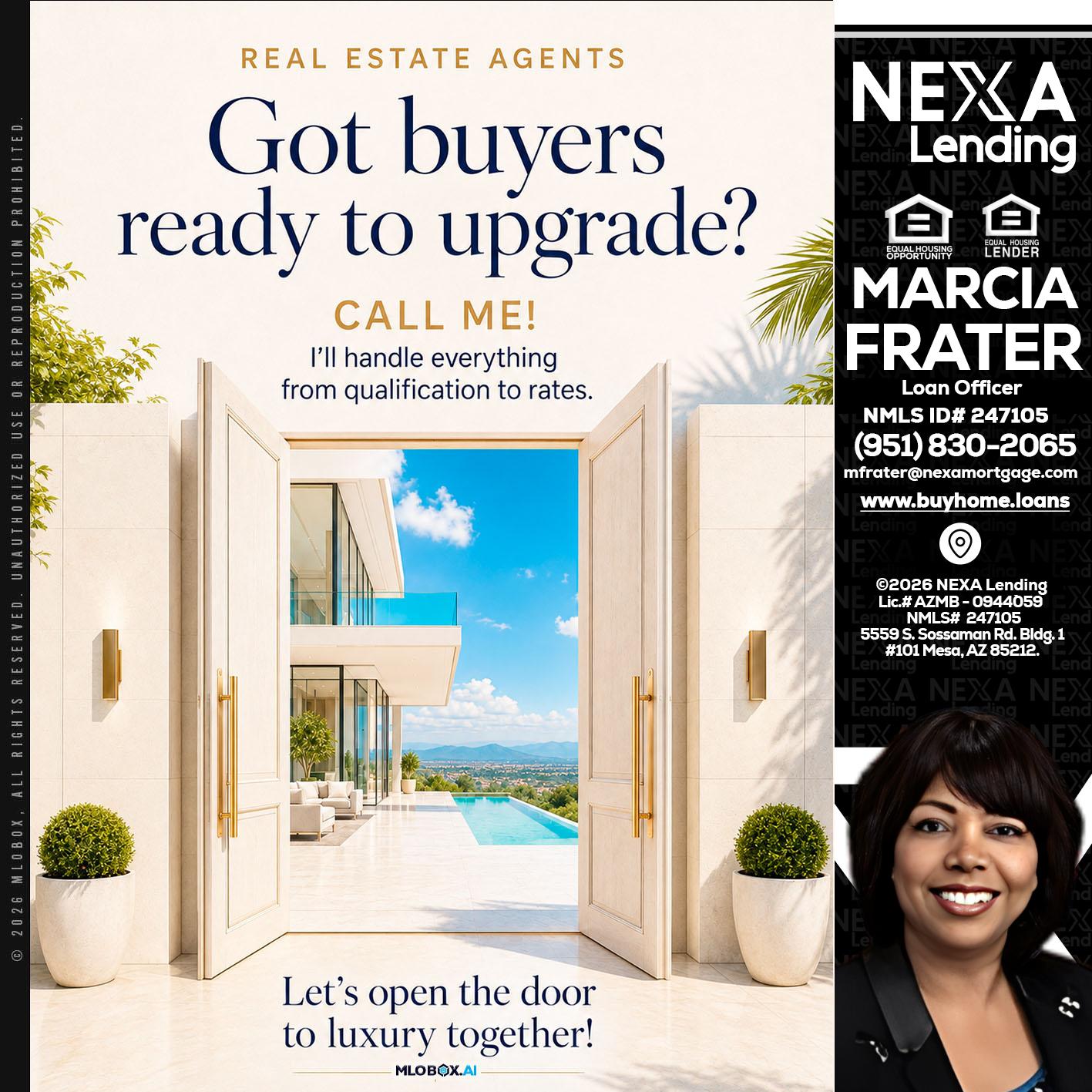 got buyers? - Marcia Frater -Loan Officer