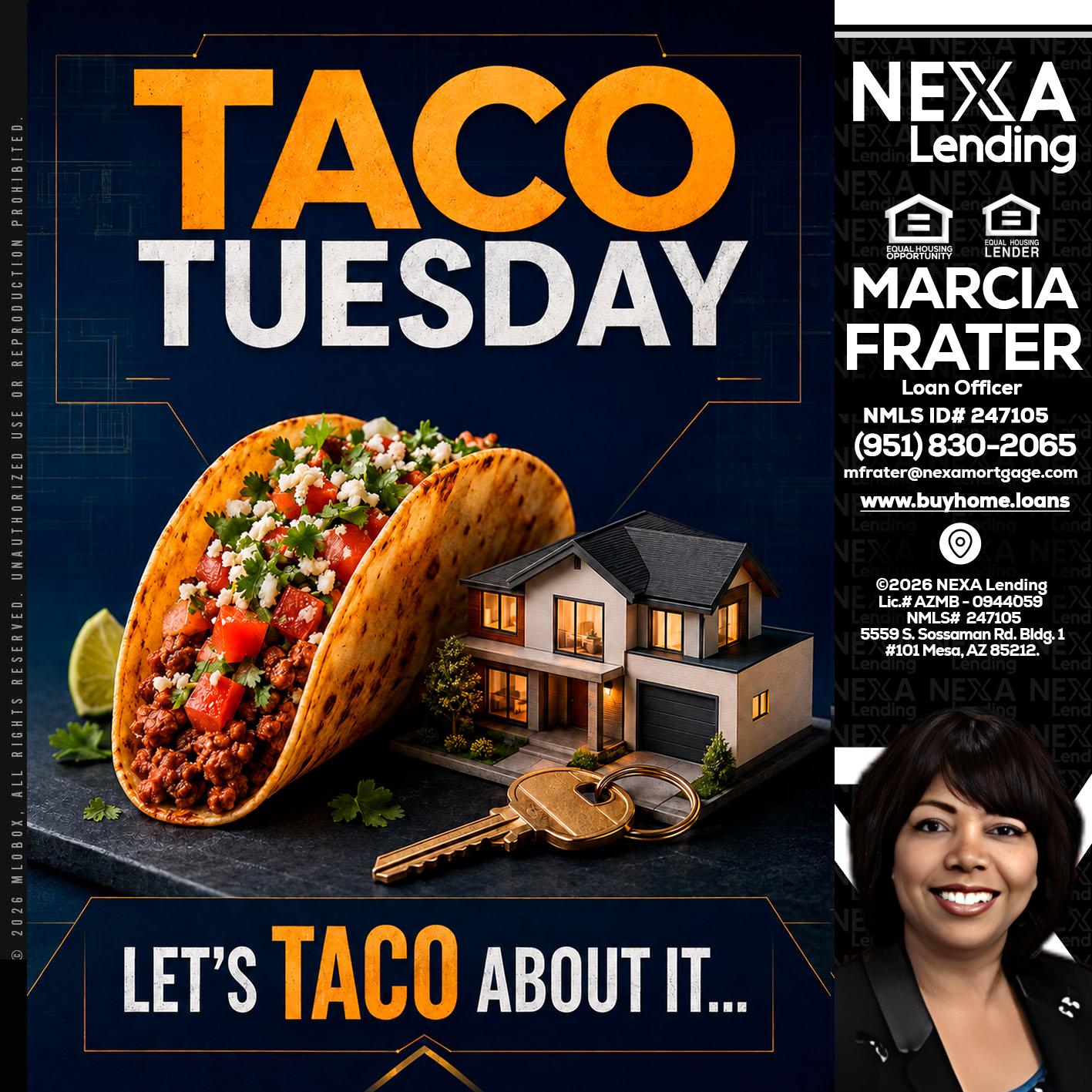 TACO TUESDAY - Marcia Frater -Loan Officer