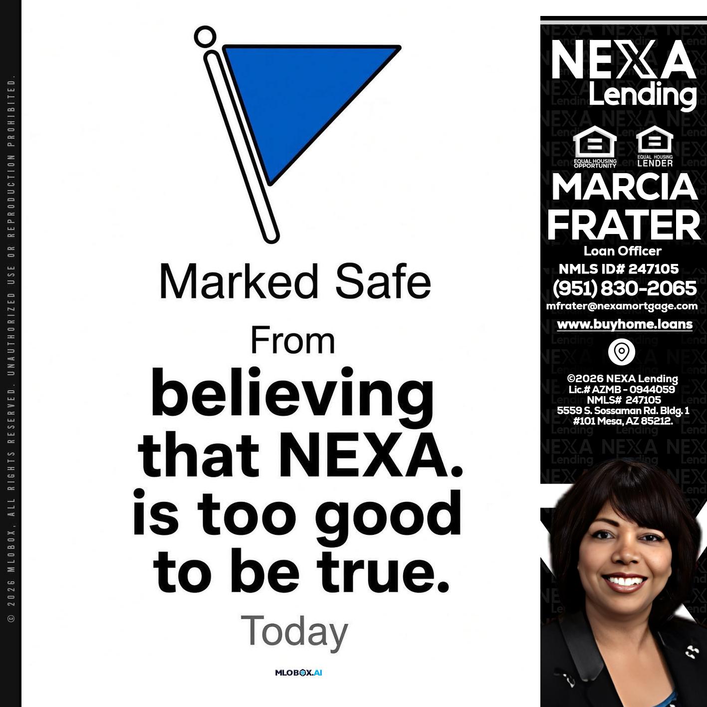 MARKED SAFE - Marcia Frater -Loan Officer