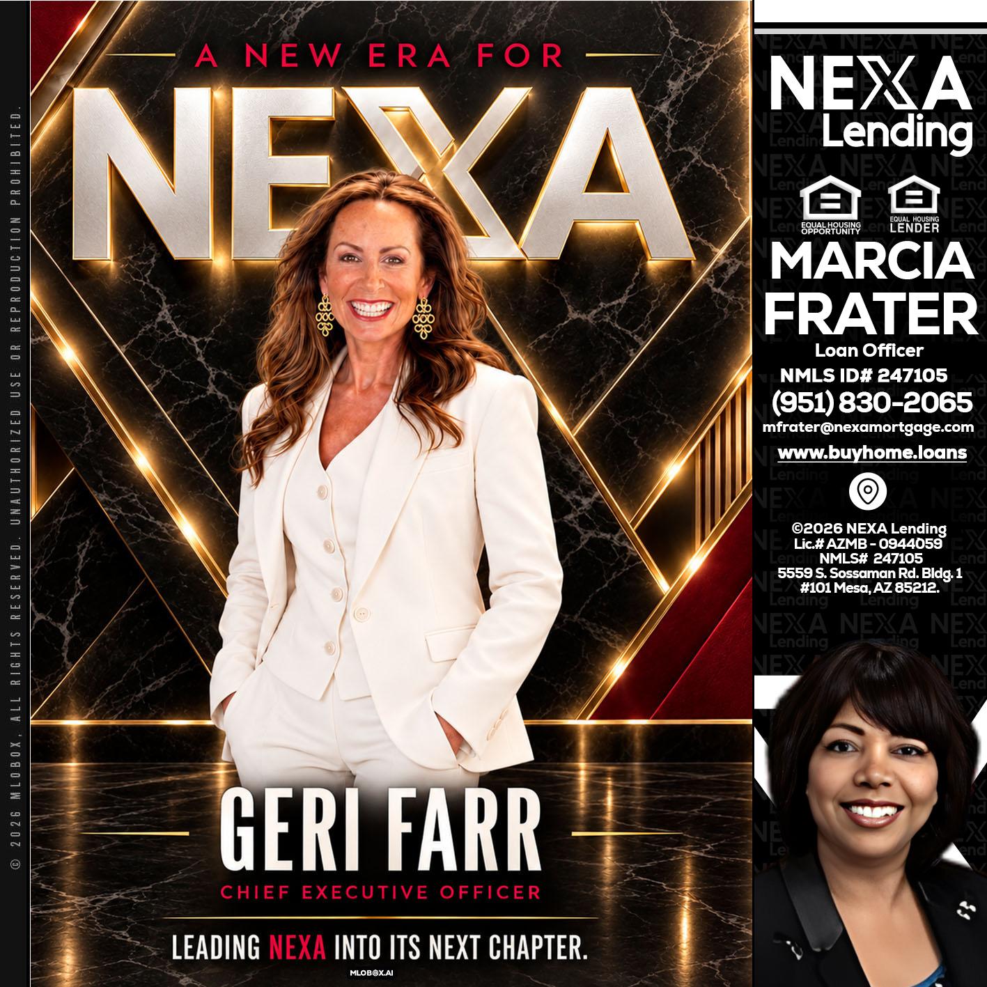 GERI FARR - Marcia Frater -Loan Officer