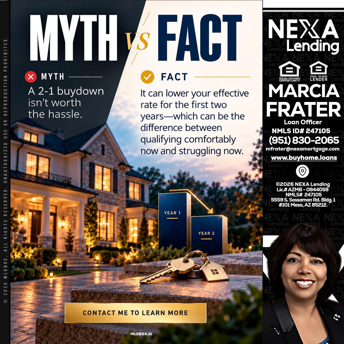 MYTH VS FACT - Marcia Frater -Loan Officer
