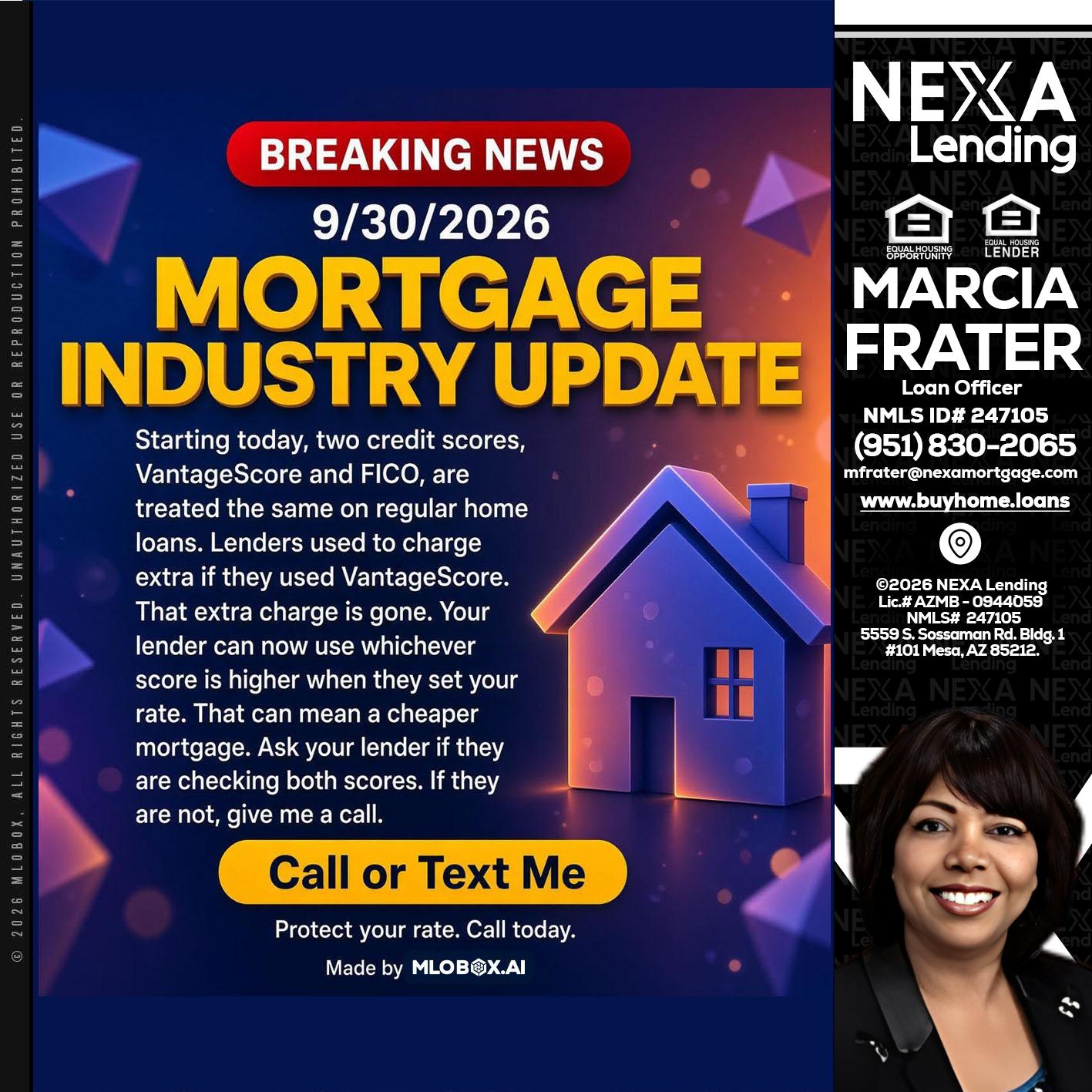 BREAKING NEWS - Marcia Frater -Loan Officer