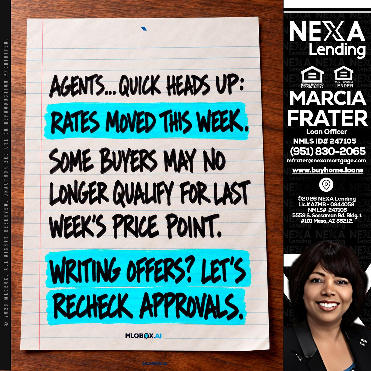 AGENTS - Marcia Frater -Loan Officer