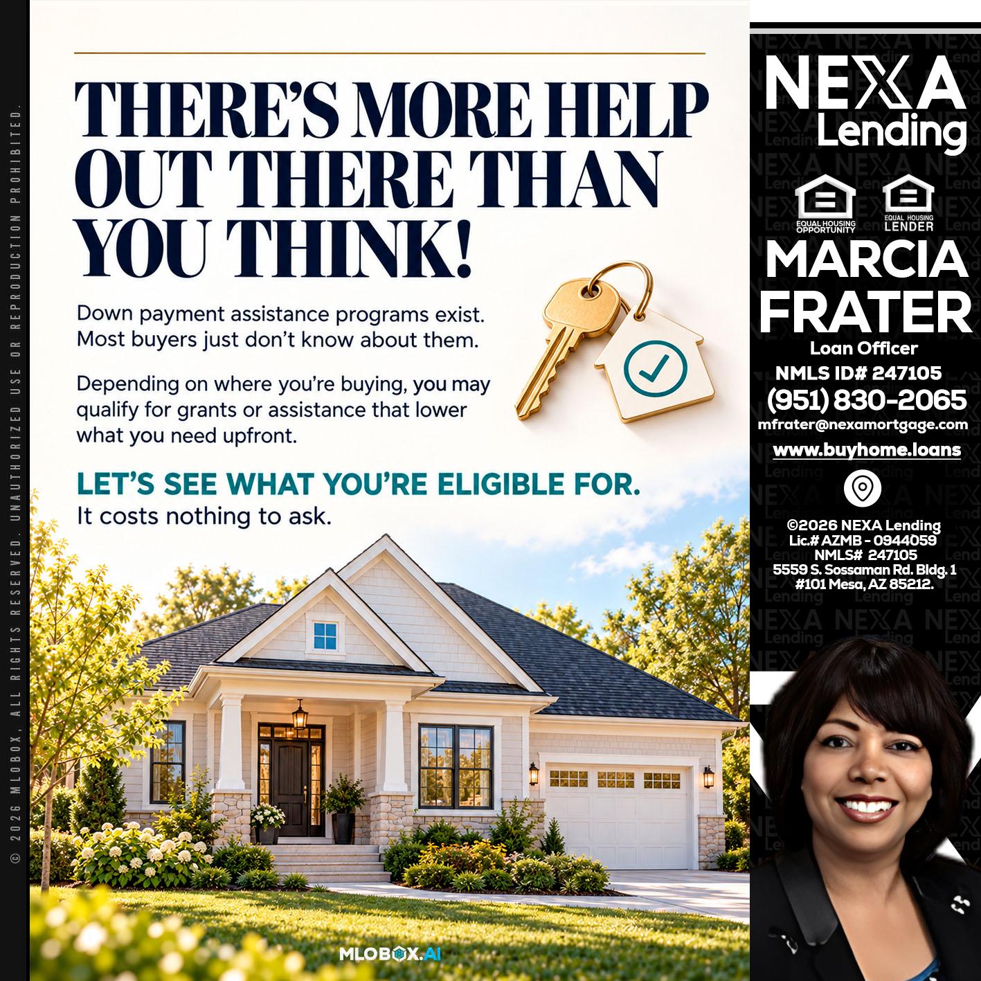 THERES MORE - Marcia Frater -Loan Officer