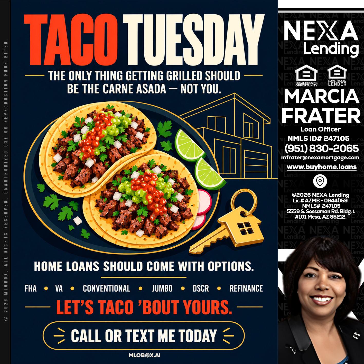 TACOS TUESDAY - Marcia Frater -Loan Officer