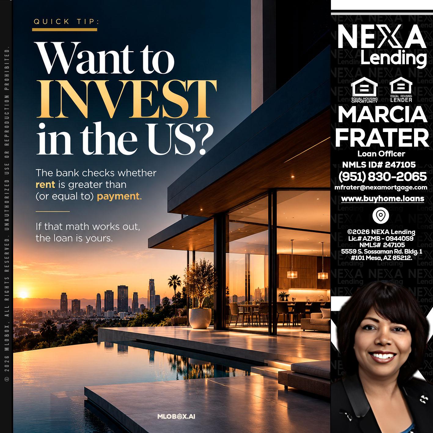 QUICK TIP - Marcia Frater -Loan Officer